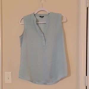 LIKE NEW Ann Taylor Sleeveless Blue Work Blouse